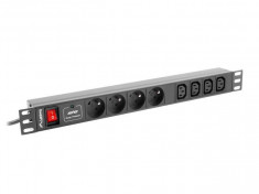 PDU Lanberg 19 inch 1U 8 prize 2m Black foto