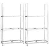 Cumpara ieftin Rafturi anvelope 3 niveluri 2 buc. argintiu 110x40x200 cm otel
