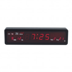 Ceas cu display LED, 8 alarme, calendar si termometru, RESIGILAT foto