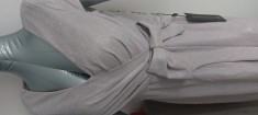 Rochie noua, cu eticheta, de seara, roz-pudra cu argintiu, marca Alchera,masura 40