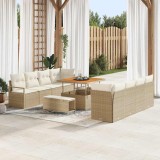 VidaXL Set de canapele pentru grădină Bej, crem 100 x 100 x 71 cm