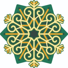 Sticker decorativ, Mandala, Multicolor, 60 cm, 4982ST foto