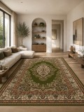 Covor Lotos 1524-310, Marime 80 x 150 cm, Verde, Inaltime Fir 8 mm, Antialergic, Polipropilena, Living, Dormitor, Sufragerie, Birou