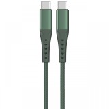 Lemontti Cablu Bending Aluminum Type-C la Type-C, Fast Charge, PD 60W, 2m, Verde