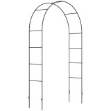 Outsunny Arc de Grădină pentru Trandafiri și Plante Cățărătoare, Structură Metalică Rezistentă, 140x40x240 cm, Negru | Aosom Romania