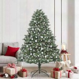 vidaXL Brad de Crăciun artificial cu 300 LED Verde 140 x 140 x 210 cm 3395250