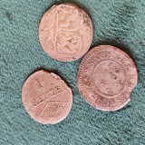 Germania , Statele Germane , 3 monede argint de 1 KREUZER