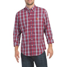 Camasa US Polo Assn., marimea S, Classic Fit Peached Poplin Multi Plaid Woven Shirt