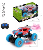 Buggy Telecomanda Copii cu Fum, 4 Directii, Roti Cauciuc, Lumini, Plastic, Supererou Albastru