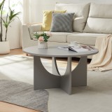 Masa de cafea Rindal 80 x 41,5 cm, gri deschis, rotunda