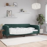 VidaXL Cadru de pat, verde &icirc;nchis, 100x200 cm, catifea 354095