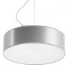 Lampă Suspendată Arena Gri Pvc 2 Becuri Rotunde Minimalistă De Interior