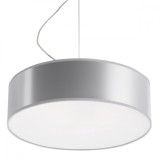 Lampă Suspendată Arena Gri Pvc 2 Becuri Rotunde Minimalistă De Interior