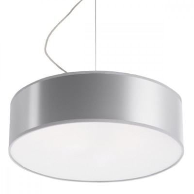 Lampă Suspendată Arena Gri Pvc 2 Becuri Rotunde Minimalistă De Interior foto