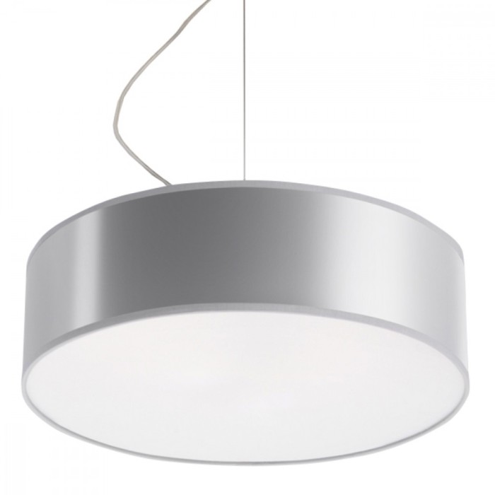 Lampă Suspendată Arena Gri Pvc 2 Becuri Rotunde Minimalistă De Interior