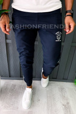Pantaloni de trening pentru barbati - slim fit -bleumarin-sportlife - A6000 foto