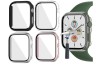 Set 4 huse Jvchengxi pentru Apple Watch Series 9 Seria 8 Seria 7, protectie din sticla - RESIGILAT