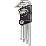 Vorel 56478 - Set chei cu profil TORX (fara gaura) TX10-TX50 9 bucati