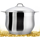 Oala INOX cu capac 36cm 26.6l Grunberg GR3136