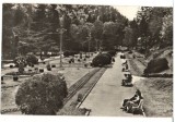 CPIB 18097 CARTE POSTALA - SLANIC MOLDOVA, VEDERE DIN PARC