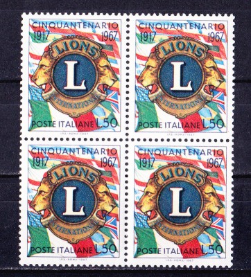 TSV$ - 1967 MICHEL 1245 ITALIA BLOC X 4 MNH/** LUX foto