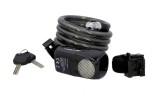 Cumpara ieftin Antifurt spirala cu cheie si alarma hoti, Fischer, 120 cm, 110 dB, negru - RESIGILAT
