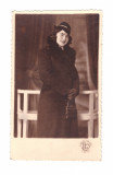 Foto tip CP dominsoara, cu stampila atelier foto Carei, Alb-Negru, Romania 1900 - 1950, Portrete