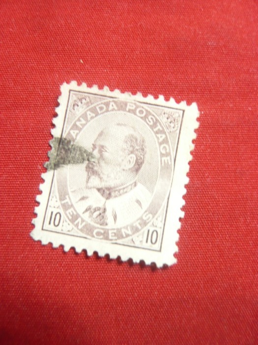 2 Timbre Uzuale Eduard VII Canada 5C si 10C 1903 stampilat