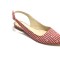 Balerini decupati din piele Lia Red Pattern