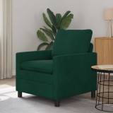 vidaXL Canapea Verde &icirc;nchis 76 x 81 x 87,5 cm Catifea 42028757
