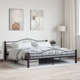 Cumpara ieftin Cadru de pat, negru, 200 x 200 cm, metal
