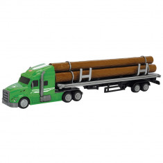 Camion transport busteni cu remorca Dickie, 1:43, 42 cm foto