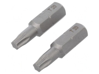 Capăt de şurubelniţă Torx TX20 25mm 2buc foto