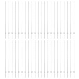 vidaXL St&acirc;lpi de Gard Manual 88 pcs Argintiu 200 cm Oțel