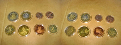 A179-Set 8 monede specimen euro Malta. foto