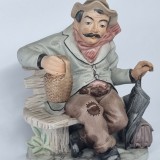Betiv pe banca - bibelou portelan vechi, vintage
