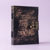 Agenda Jurnal din piele naturala embosata cu inchidere metalica - Creativity never goes out of style
