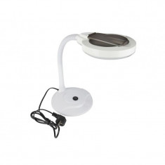 Lampa de masa cu lupa, LED, 3 dioptrii, flexibila, inaltime 60 cm, alb foto