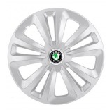 Cumpara ieftin Set 4 Capace Roti, potrivite jantelor de R16, pentru Skoda, model terra cromat, Autohelix MSA