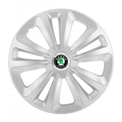 Set 4 Capace Roti, potrivite jantelor de R16, pentru Skoda, model terra cromat foto