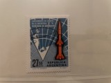 Argentina serie timbre spatiu cosmos apollo aselenizare nestampilate MNH, Nestampilat