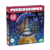 Puzzle circular Globul de iarna - Magia tematica de iarna