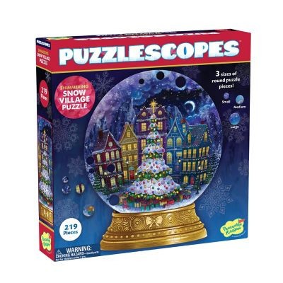 Puzzle circular Globul de iarna - Magia tematica de iarna