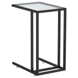 Cumpara ieftin Masa laterala de calculator, transparent, 50x35x65 cm, sticla
