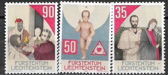 C5101 - Liechtenstein 1988 - Craciun 3v.serie completa MNH