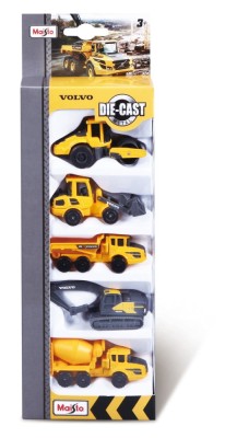 MAISTO SET 5 UTILAJE DE CONSTRUCTII VOLVO SuperHeroes ToysZone foto