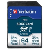 Card de memorie SDHC Pro U3 , 64GBCL10 UHS-I, Verbatim