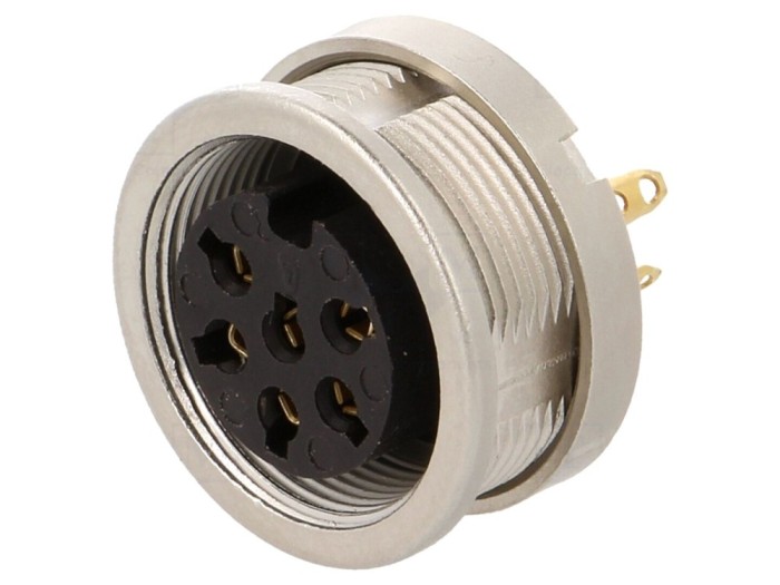 Conector M16 mamă 6 pini IP68