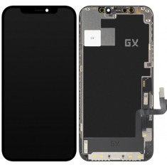 Display cu Touchscreen GX pentru Apple iPhone 12 / 12 Pro, cu Rama, Versiune OLED IC Movable, Negru foto