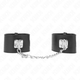 KINK - FIXED WRIST RESTRAINTS WITH CHAIN 30 CM AND PADLOCK CLOSURE BLACK ADJUSTABLE 16-23 CM X 5.5 CM, KINK WRIST RESTRAINT